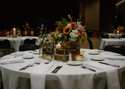 Photo of a table set for a wedding